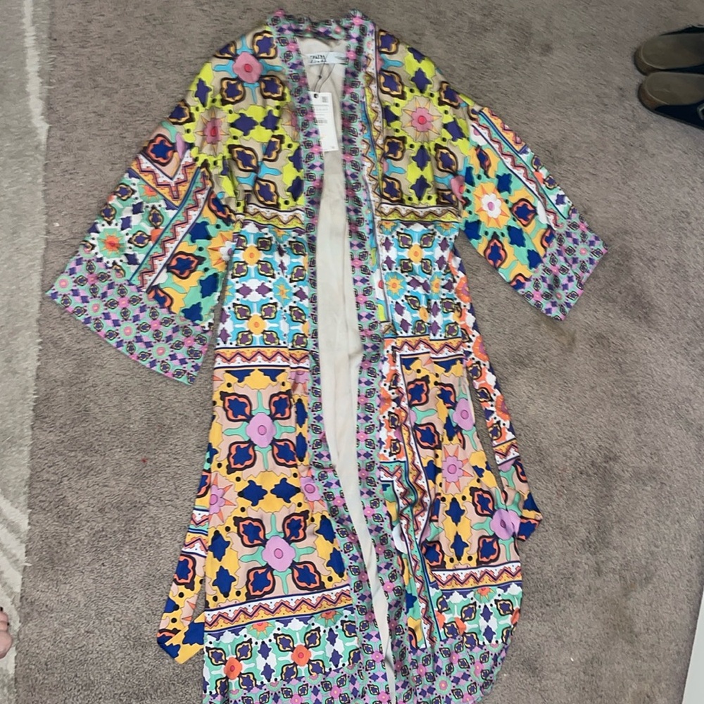 Zara silk wrap. Could be worn as a jacket or robe